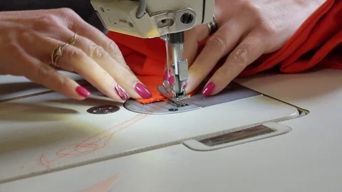Seamstress at work Stock Footage 89569809