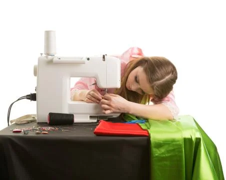 Seamstress at work Stock Photos