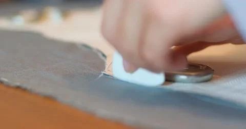 Seamstress work process  Stock Footage 134875537