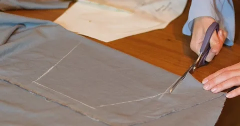 Seamstress work process  Stock Footage 134875616