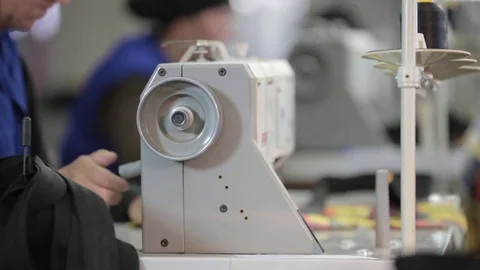 Seamstress working with sewing machine Stock Footage 69717851