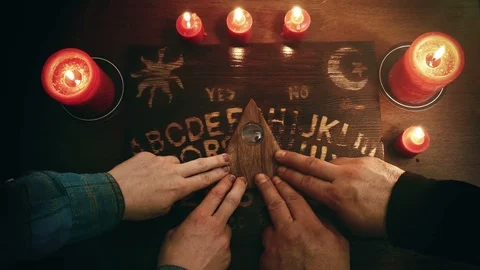 Seance Ouija Board Talking Spirit Stock Footage