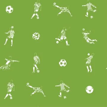Seanless pattern of football theme Stock Illustration