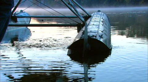 Seaplane Docking Floats CU Stock Footage 33464179