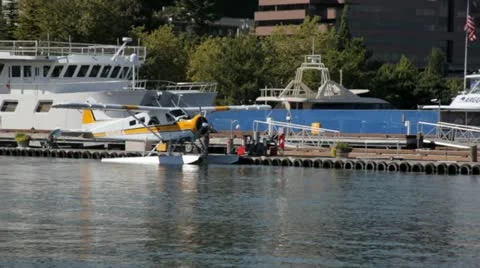 Seaplane Docking Stock-Footage 12279160