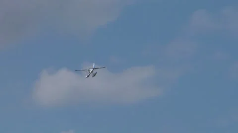 Seaplane fly 08 Stock Footage 11099575