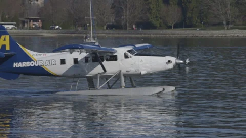 Seaplane Getting in Position for Takeoff Stock Footage 147708955