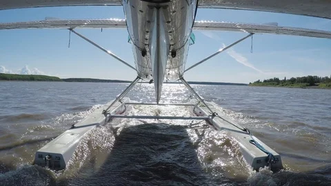 Seaplane on a lake Stock Footage 92368536