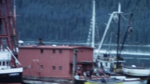Seaplane taking off Excursion Inlet 1967 Video stock 162590554