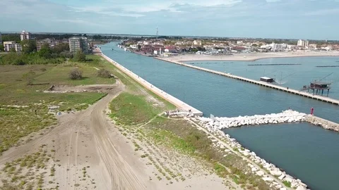 Seaport, aerial view Stock Footage 86507652