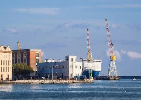 Seaport cargo Stock Photos