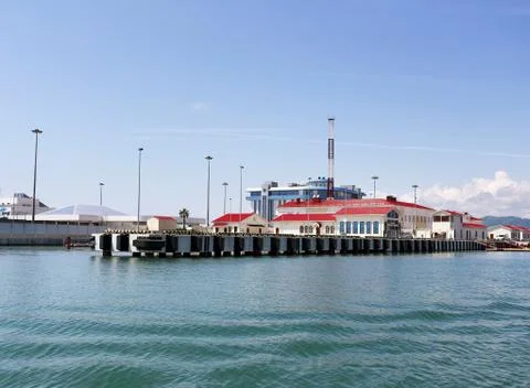 Seaport facilities Stock Photos