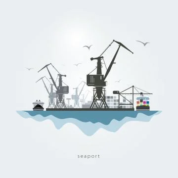 Seaport 스톡 일러스트