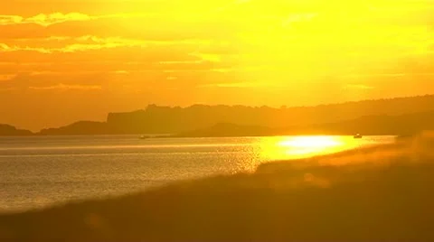 Seaport sunset Stock Footage 10917526