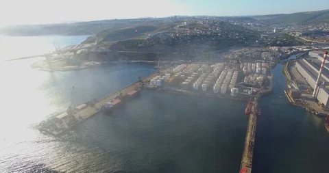 Seaport at Sunset Video stock 129371425