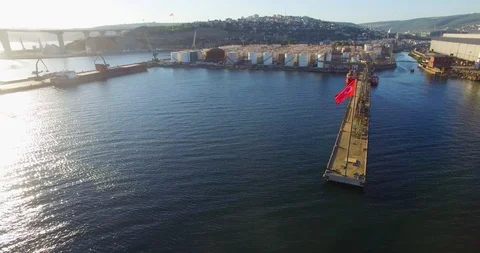 Seaport in Turkey Stock Footage 129384878