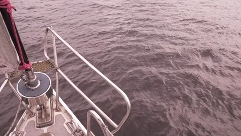 Seaport, view from boat in motion Stock Footage 76573875