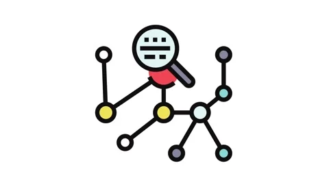 Search algorithm color icon animation 스톡 동영상 326103499