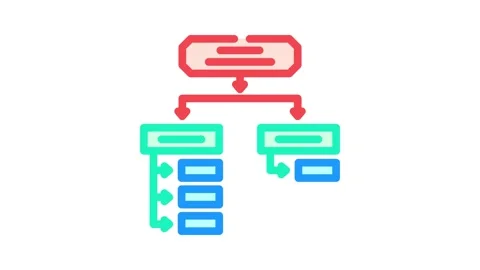 Search algorithm color icon animation Stock-Footage 327265305