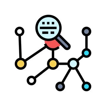 Search algorithm color icon vector illustration 库存插图