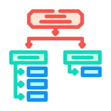 Search algorithm color icon vector illustration イラスト素材