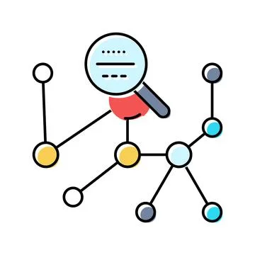 Search algorithm color icon vector illustration イラスト素材