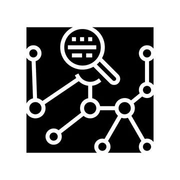 Search algorithm glyph icon vector illustration Stockillustratie
