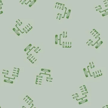 Search algorithm glyph vector seamless pattern 库存插图