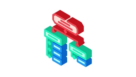 Search algorithm isometric icon animation 库存影片 327287672
