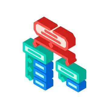 Search algorithm isometric icon vector illustration 스톡 일러스트