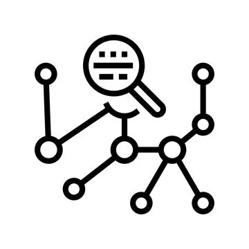 Search algorithm line icon vector illustration Stockillustratie