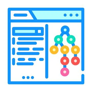 Search algorithm seo color icon vector illustration Stock Illustration