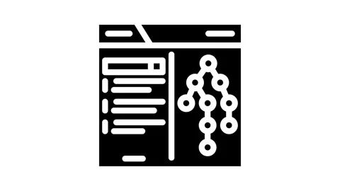 Search algorithm seo glyph icon animation 스톡 동영상 326740677