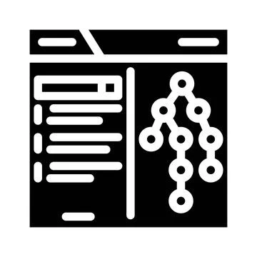 Search algorithm seo glyph icon vector illustration Stock Illustration