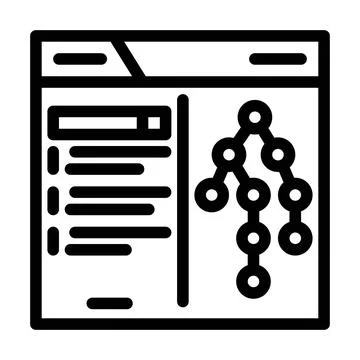 Search algorithm seo line icon vector illustration イラスト素材