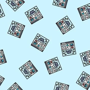 Search algorithm seo vector seamless pattern イラスト素材