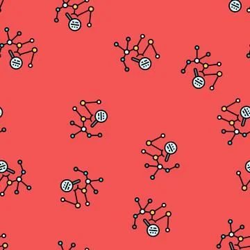 Search algorithm vector seamless pattern イラスト素材
