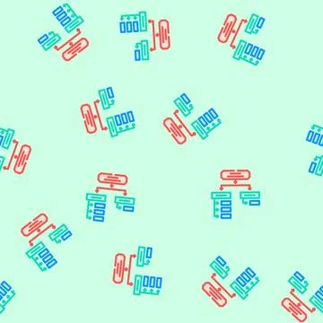 Search algorithm vector seamless pattern Stock Illustration