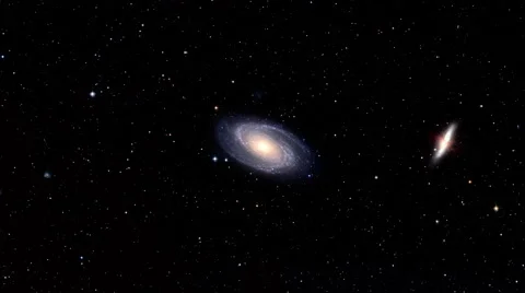 Search among several space objects of the necessary galaxy Video stock 47487801