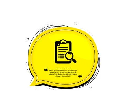 Search analysis icon. Find document sign. Vector Illustration