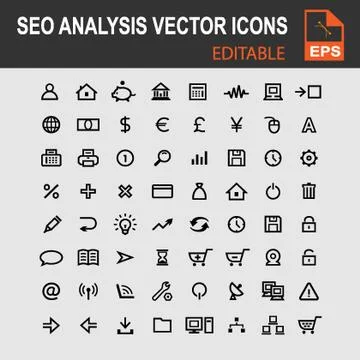 Search Analysis Vector Icons 05 Stock Illustration