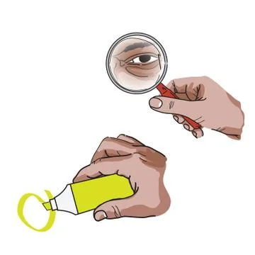 Search and mark Stock Illustration