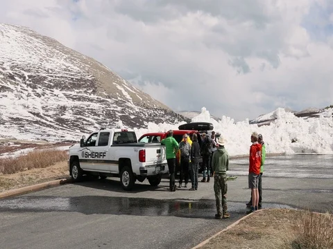 Search and Rescue Alpine Team injured lost hiker Colorado 4K Stock Footage 76267510