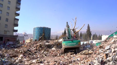 Search And Rescue Efforts Continue In Kahramanmaras, Turkey Stock Footage 233928357