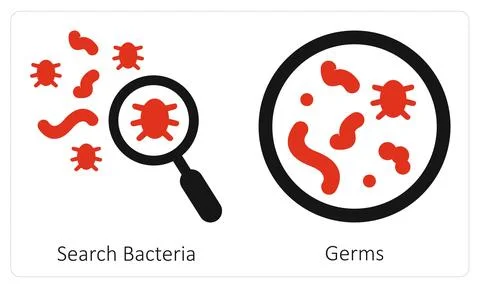 Search Bacteria and Germs Stock Illustration