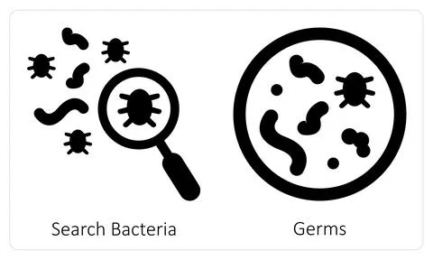 Search Bacteria and Germs Stock Illustration