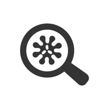 Search Bacteria Icon Stock Illustration