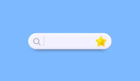 Search bar 3d template for website. Navigation search for web browser. 3d Stock Illustration