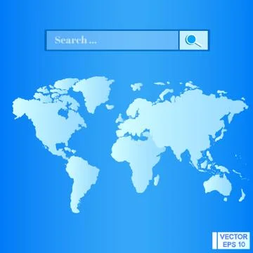 Search bar and map イラスト素材