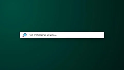 Search bar animation typing professional solutions text Stock Footage 345254379